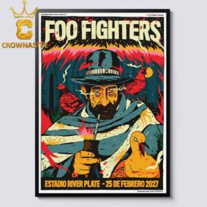 Foo Fighters Buenos Aires 2027 Esatdio River Plate Argentina February 25th Home Decor Poster Canvas