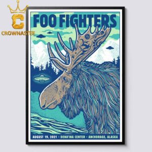 Foo Fighters Dena’ina Center 2026 Anchorage Alaska August 19th Home Decor Poster Canvas