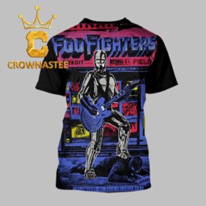 Foo Fighters Ford Field 2026 Detroit MI August 6th All Over Print T-Shirt