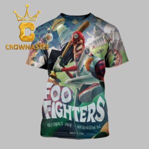 Foo Fighters Nationals Park 2026 Washington DC August 17th All Over Print T-Shirt