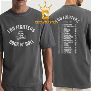 Foo Fighters Rock N’ Roll 2026 Tour Dates Two Sided T-Shirt