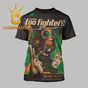 Foo Fighters Santiago De Chile 2027 Parque Estadio Nacional February 28th All Over Print T-Shirt