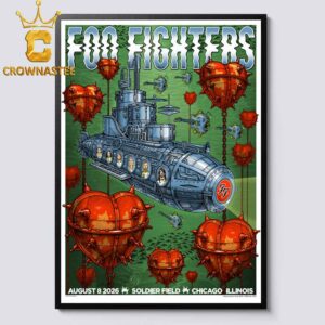 Foo Fighters Soldier Field 2026 Chicago IL August 8th Home Decor Poster Canvas