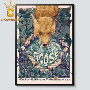 Goose The Band Michigan Lottery Amphitheatre at Freedom Hill 2025 Sterling Heights MI September 19th Home Decor Poster Canvas