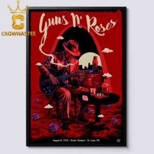 Guns N’ Roses Busch Stadium 2026 Tour St Louis MO August 16th Home Decor Poster Canvas