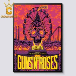 Guns N’ Roses Hershey Park Stadium 2026 Hershey Pennsylvania August 1st Home Decor Poster Canvas