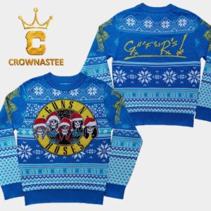 Guns N’ Roses Logo Blue Christmas Ugly Sweater