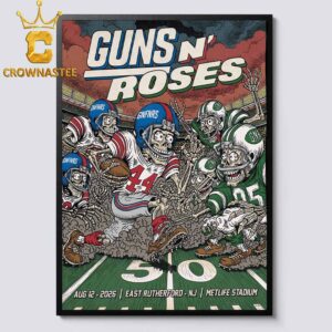 Guns N’ Roses Metlife Stadium 2026 Tour East Rutherford NJ August 12th Home Decor Poster Canvas