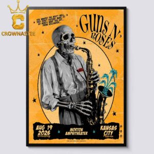 Guns N’ Roses Morton Amphitheater 2026 Tour Kansas City MO August 19th Home Decor Poster Canvas