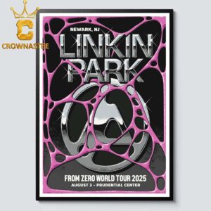 Linkin Park Newark 2025 Prudential On August 3rd From Zero Tour Home Decor Poster Canvas