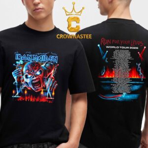 Iron Maiden 2026 Run For Your Lives Tour Dates Eddie 3D Two Sided T-Shirt