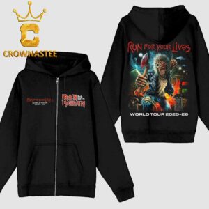 Iron Maiden 2026 Run For Your Lives Tour Zip Hoodie