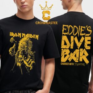 Iron Maiden 2026 Tour Eddie Dive Bar Yellow Two Sided T-Shirt