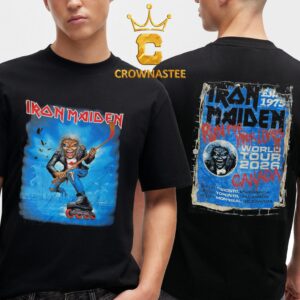 Iron Maiden Canada 2026 Tour Toronto ON Montreal QC August 29 30 September 3rd Two Sided T-Shirt