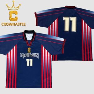 Iron Maiden Run For Your Lives Tour Football Jersey Shirt