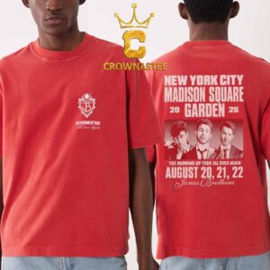 Jonas Brothers MSG Madison Square Garden Photo Event 2026 Tour New York NY Pop Up The Burning Up Two Sided T-Shirt