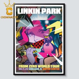 Linkin Park Chicago 2025 United Center On August 11th From Zero Tour Home Decor Poster Canvas
