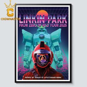 Linkin Park Detroit 2025 Little Caesars Arena MI On August 14th From Zero Tour Home Decor Poster Canvas