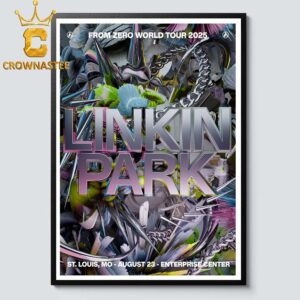 Linkin Park St Louis 2025 Enterprise Center MO On August 21st From Zero Tour Home Decor Poster Canvas