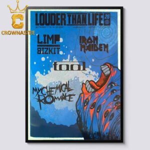 Louder Than Life 2026 Iron Maiden Limp Bizkit Tool My Chemical Romance Louisville KY September Home Decor Poster Canvas
