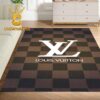 Louis Vuitton Big Logo Brown Pattern Monogram Luxury Home Decor Area Rug Carpet Doormat