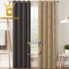 Louis Vuitton Big Logo Luxury Monogram Black rown Pattern Home Decor Window Curtain