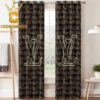 Louis Vuitton Big Logo Monogram Pattern Luxury Home Decor Window Curtain