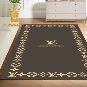 Louis Vuitton Brown Pattern Monogram Luxury Home Decor Area Rug Carpet Doormat