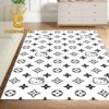 Louis Vuitton Hello Kitty White Pink Pattern Monogram Luxury Home Decor Area Rug Carpet Doormat