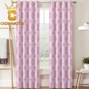 Louis Vuitton Luxury Monogram Pink Window Curtain