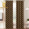Louis Vuitton Monogram Black Grey Pattern Luxury Home Decor Window Curtain