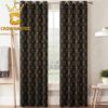 Louis Vuitton Monogram Black White Pattern Luxury Home Decor Window Curtain