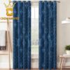Louis Vuitton Monogram Blue Black Pattern Luxury Home Decor Window Curtain