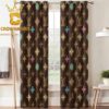 Louis Vuitton Monogram Blue Pattern Luxury Home Decor Window Curtain
