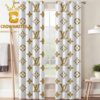 Louis Vuitton Monogram Brown Pattern Luxury Home Decor Window Curtain