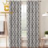 Louis Vuitton Monogram Brown White Pattern Luxury Home Decor Window Curtain