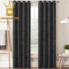 Louis Vuitton Monogram Grey Black Pattern Luxury Home Decor Window Curtain