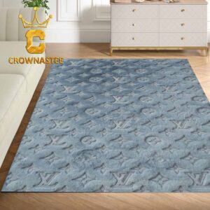 Louis Vuitton Pattern Grey Luxury Home Decor Area Rug Carpet Doormat