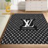 Louis Vuitton Pattern Grey Monogram Luxury Home Decor Area Rug Carpet Doormat