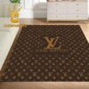 Louis Vuitton Pattern Monogram Big Logo Blue Luxury Home Decor Area Rug Carpet Doormat