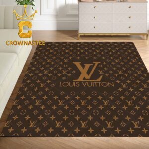 Louis Vuitton Pattern Monogram Big Logo Luxury Home Decor Area Rug Carpet Doormat