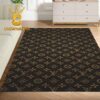 Louis Vuitton Pattern Monogram Black Blue Luxury Home Decor Area Rug Carpet Doormat