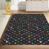 Louis Vuitton Pattern Monogram Black Grey Luxury Home Decor Area Rug Carpet Doormat Louis Vuitton Pattern Monogram Black Grey Luxury Home Decor Area Rug Carpet Doormat