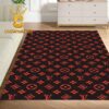 Louis Vuitton Pattern Monogram Blue Luxury Home Decor Area Rug Carpet Doormat