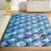 Louis Vuitton Pattern Monogram Grey Luxury Home Decor Area Rug Carpet Doormat