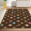 Louis Vuitton Pattern Monogram Matcha Luxury Home Decor Area Rug Carpet Doormat