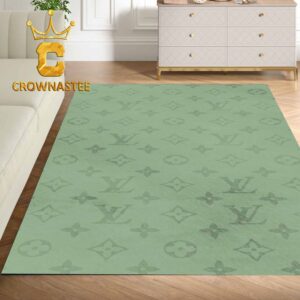 Louis Vuitton Pattern Monogram Matcha Luxury Home Decor Area Rug Carpet Doormat