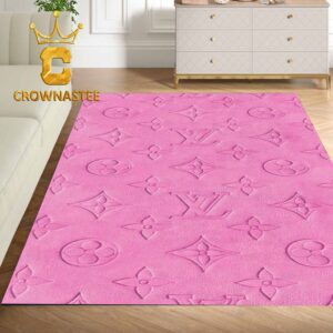 Louis Vuitton Pattern Monogram Pink Luxury Home Decor Area Rug Carpet Doormat