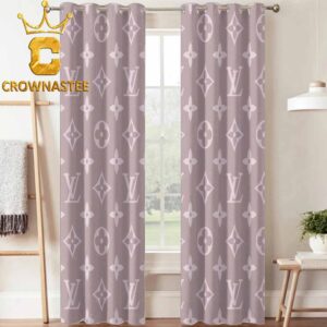 Louis Vuitton Pink Luxury Monogram Pattern Home Decor Window Curtain
