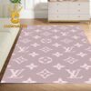 Louis Vuitton Pink Pattern Monogram Luxury Home Decor Area Rug Carpet Doormat